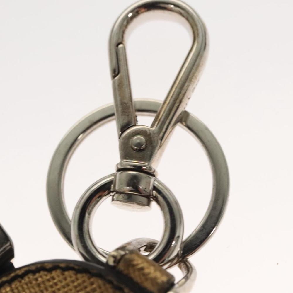 PRADA Key Holder Safiano leather Gold Tone Auth ac3756 - Picture 6 of 9